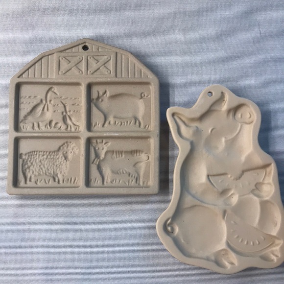Ceramic Cookie Molds Vintage - Picture 1 of 4